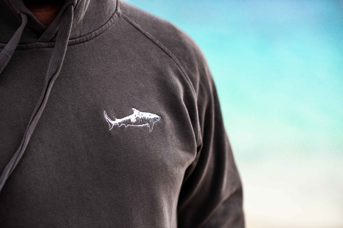 Shark Embroidered Hoodie