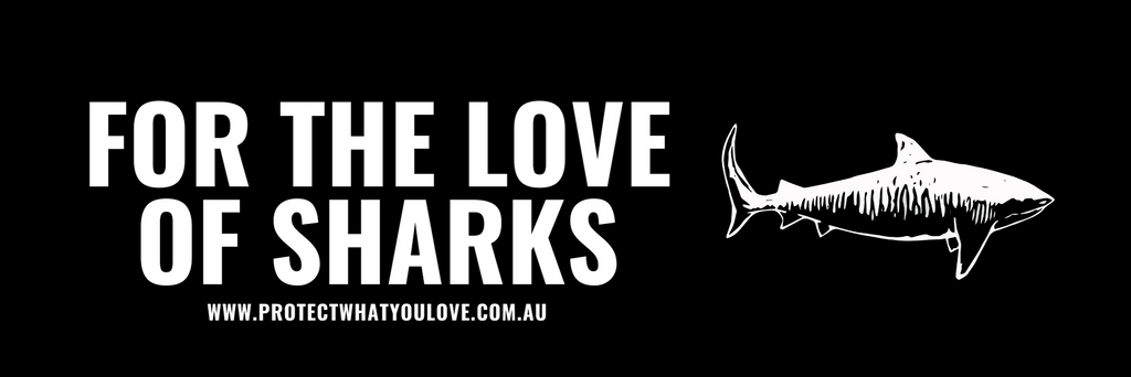 "FOR THE LOVE OF SHARKS" Premium Outdoor Sticker